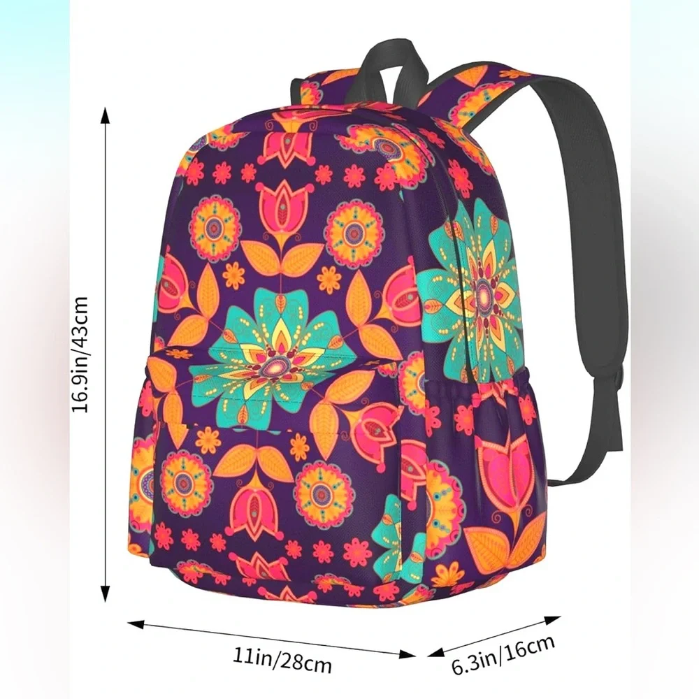 Floral Backpack, School Book bag, Laptop Backpack Padded Straps NEW